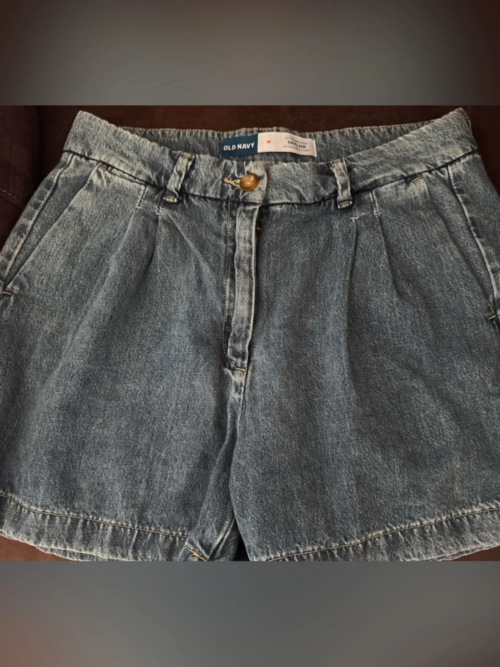 Old Navy Taylor Extra High rise adjustable waist jean shorts -SZ M Y1
